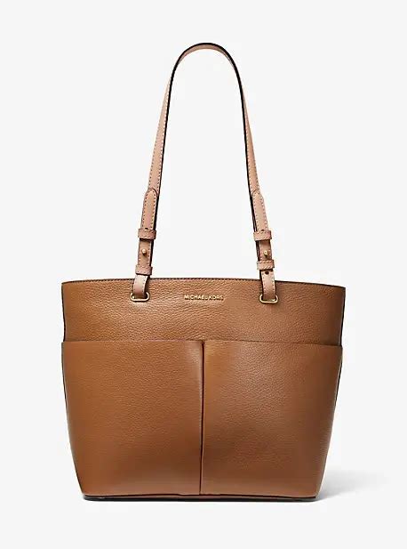 michael kors bedford studded zip clutch acorn|Bedford Medium Pebbled Leather Tote Bag .